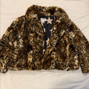 Forever 21 Leopard Print Faux Fur Coat
